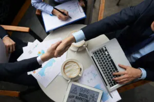 Business handshake agreement